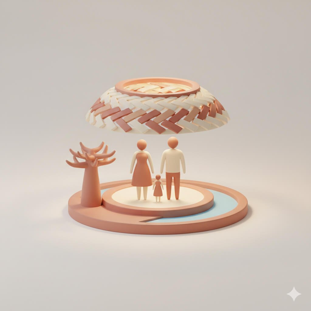 Famille protégée par assurance rapatriement diaspora